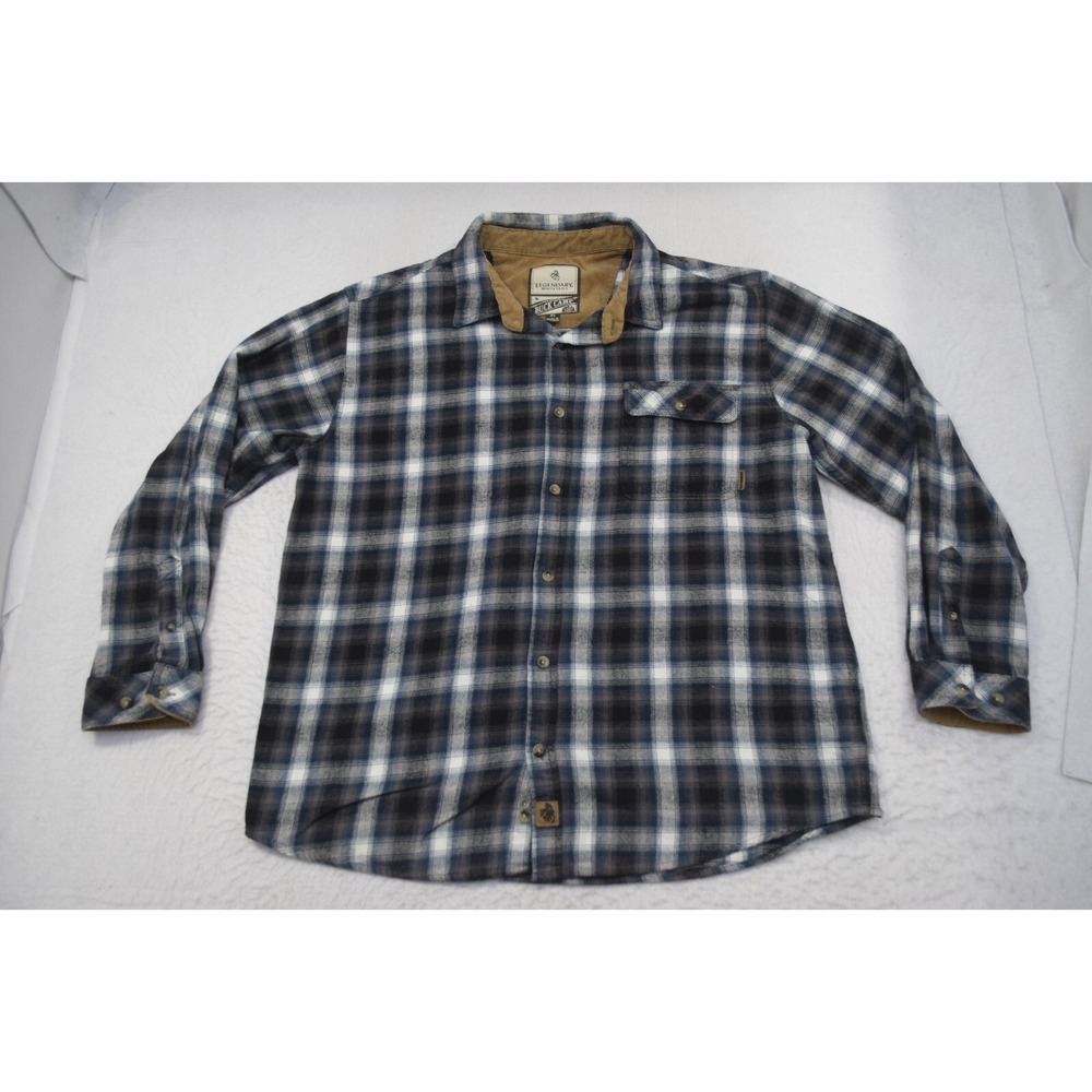 Legendary Whitetails Buck Camp Flannel Shirt Plaid Long Sleeve Button Up Mens XL - Picture 5 of 10
